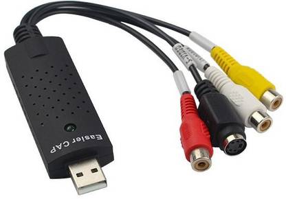 microware Video & Audio DVR Capture USB 2.0 Converter Adapter With Stereo Audio HDTV VHS DVD RCA S-Video Input for PC Laptop Windows 2000 / Windows XP/Vista(32 bit) / 7/8 mmpl-easycap Laptop Accessory
