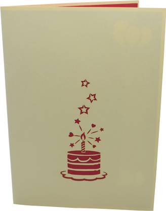 Paperkraft Birthday Cake Pop Up Greeting Card