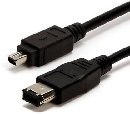 FOX MICRO Micro USB Cable 1.5 m Premium Firewire Cable IEEE1394B 6Ft (2M) Balck 6 Pin to 4 Pin Male to Male for digital Camera(COLOR MAY VERY )