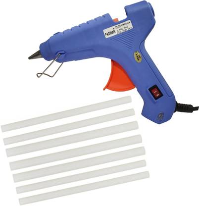 FADMAN BlUE 60 Watt Glue Gun | FD 60 W | On Off Swicth And Indicator | 7 Transparent Hot Glue Sticks | Standard Temperature Corded Glue Gun