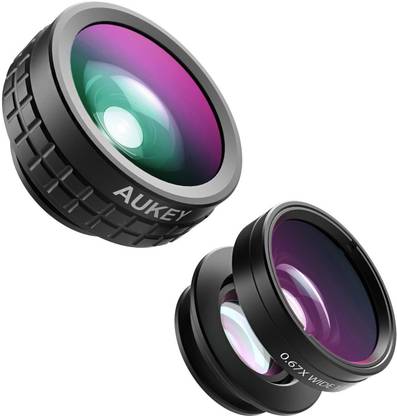 AUKEY Mini Clip-on Optic Cell Phone Camera Lens Kit 160° Fish eye Lens + 20x Macro Mini Clip-on Cell Phone Camera Lenses Mobile Phone Lens