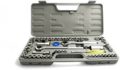 Awraaq 52pcs Hand Tools Ratchet Socket Set Tool Box Spanner Set DIY Wrench Set (SMALL) Socket Set