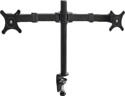 DazzelOn Dual LED LCD Monitor Desk Mount Adjustable Stand Holder Heavy Duty for 2 Screens 14"-26" | Height Adjustable | Gaming | Trading | Video Editing | Surveillance Full Motion TV Mount