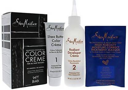 Shea Moisture Hair Color Kit Soft Black - Pack Quantity: 1 , Black