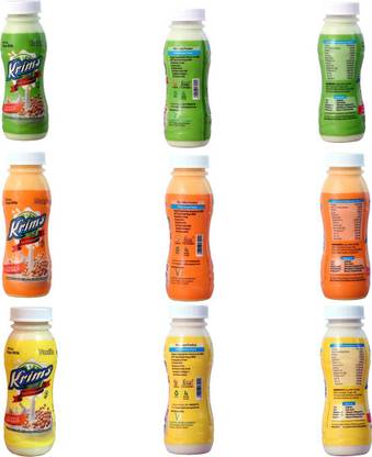 krims lite flavoured Soya Milk- pack of 9 Elaichi, Mango, Vanilla