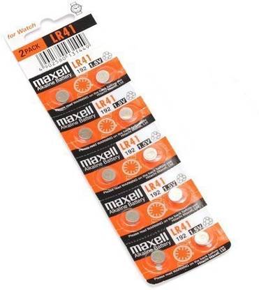 Maxell Mobile Battery For  NA LR41 Laser Pointer, Hearing Aids, Insulin Pumps, Heart Rate, Monitor, Watches. Cameras, Calculators, Car Security Alarm, Keyless Car Remotes, Organizers, Glucometer.