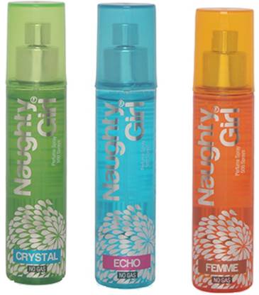 Naughty Girl CRYSTAL, ECHO & FEMME Perfume Spray for Women- (Set of 3) (60ml each) Perfume  -  60 ml