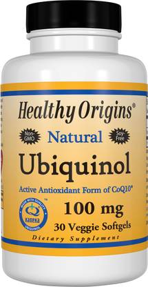 Healthy Origins Ubiquinol Natural 100 Mg Vegetarian Soft Gels, 30 Count