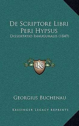De Scriptore Libri Peri Hypsus
