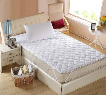 RK CRAFTS Single Size Elastic Strap Polycotton Breathable, Waterproof Mattress Cover