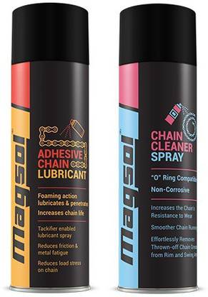 MAGSOL Adhesive Chain Lubricant Spray 500ML, Chain Cleaner Spray 500ML Combo