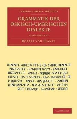 Grammatik der Oskisch-Umbrischen Dialekte 2 Volume Set