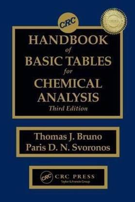 CRC Handbook of Basic Tables for Chemical Analysis