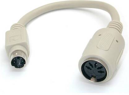 TECHGEAR Ethernet Cable 0.1 m PC/AT to PS2 Keyboard Adapter Cable - Mini-DIN 6 Male to DIN5 Female