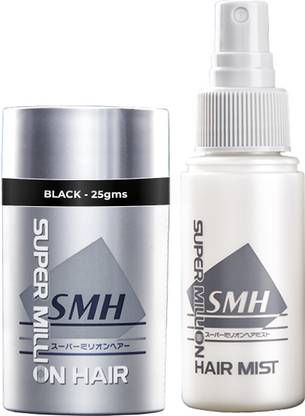 Super Million Hair Fibers and Mist Combo 25gms Black