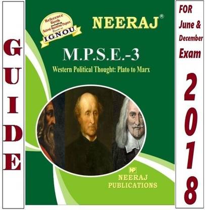 MPSE3 Western Political Thought | English Medium | Neeraj Publications Guide With Question Bank