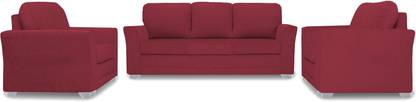 ADORN INDIA Alexia Fabric 3 + 1 + 1 Sofa Set