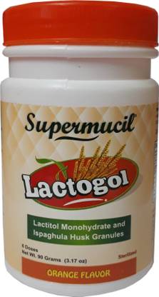 SUPERMUCIL LactoGol: Lactitol Monohydrate with Ispaghula : 360 Gms (Combo Pack) (4X90 Gms)