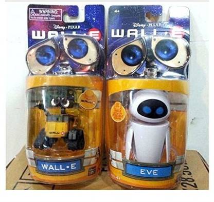 Genrc Disney Pixar Wall-E And Eee-Vah Eve Set Of 2Pcs Mini Action Figure New In Box