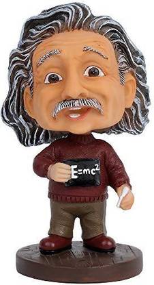 Genrc Dolls2U Albert Einstein Bobblehead Einstein Doll Car Dashboard Bobblehead Accessories Desk Decor Dark Red