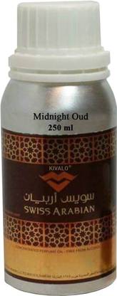 KIVALO Ⓡ Midnight Oud Fragrance Swiss Arabian Imported Pure Concentrated Attar - 250 ml Floral Attar