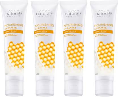 AVON Naturals Honey & Milk Nourishing Cleanser (set of 4) Face Wash