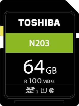 TOSHIBA N203 Camera Card 64 GB SDXC Class 10 100 mbps  Memory Card