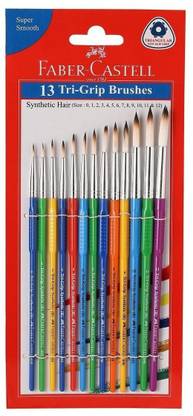 FABER-CASTELL 13 Ti-Grip Brushes Round Synthetic