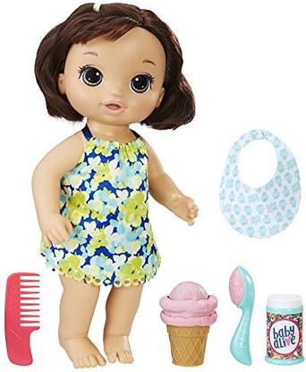 Baby Alive Magical Scoops Baby Doll (Brunette), Ages 3 Up (Amazon Exclusive)