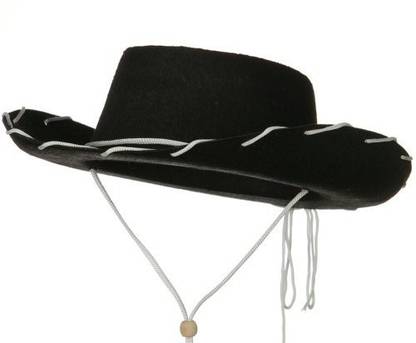 Jacobson Hat Company Stitched Child Felt Straw Cowboy Hat - Black One-Size W21S21F