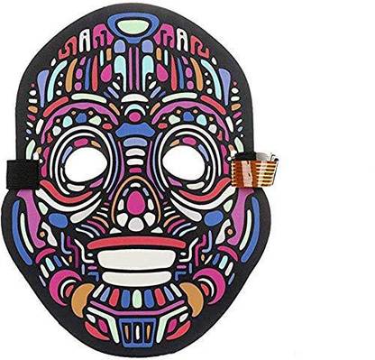 Genrc Db Music Led Party Mask With Sound Active For Halloween,Voice Control Up For Dancing,Riding,Skating,Party And Any Festival
