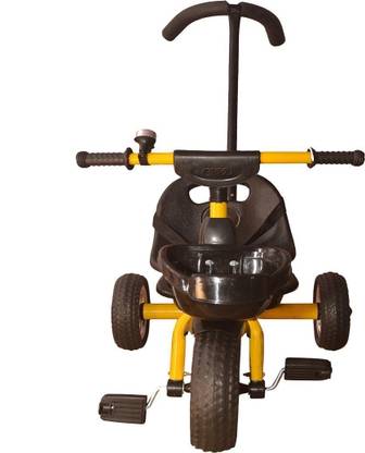 Oximus BABY TRICYCLE FOR KIDS WITH FRONT OR BACK BASKET AND PARENT HANDLE RED COLOUR KIDS TRICYCLE RECOMMENDED TRICYCLE FOR BABY GIRL OR TRICYCLE FOR BABY BOY OR TRICYCLE FOR TODDLER GIRL OR TRICYCLE FOR TODDLER BOY RECOMMENDED FOR TODDLER 1,2,3,4,5 YEAR CHILDREN TRICYCLE FOR KIDS (YELLOW) Yellow handle tricycle Tricycle