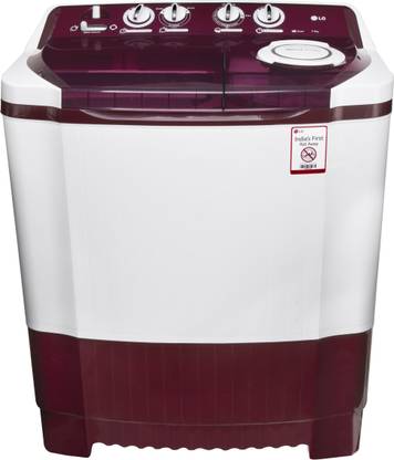 LG 7.5 kg Semi Automatic Top Load Washing Machine White, Maroon