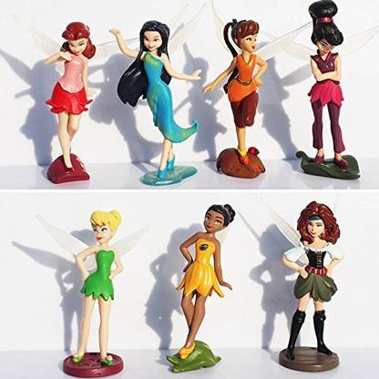 Genrc Game Fun 7Pcs Lot Tinker Bell Figure Toy Tinkerbell Fairy Adorable Action Figure Dolls Gift For Children Toy Play