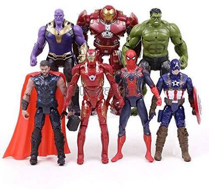 Genrc Avengers Infinity War Pvc Figures Toys Iron Man Mk50 Thanos Hulkbuster Spiderman Falcon Hulk Set B Avengers Infinity War Pvc Figures Toys Iron Man Mk50 Thanos Hulkbuster Spiderman Falcon Hulk
