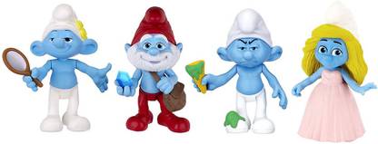 The Smurfs Movie Papa, Grouchy, Smurfette & Vanity Collectibles Figure (4 Pack)