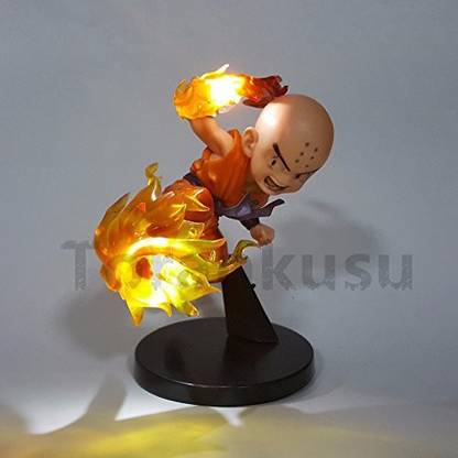 Genrc Dragon Ball Z Krillin Pvc Action Figure Fire Fist Led Light Model Toy Anime Dragon Ball Super Dbz Goku Super Saiyan Krillin