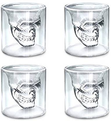 Krauss (Pack of 4) Doomed Skull Shot Glass Shot Glass