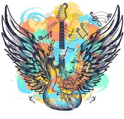 UNIQUE sku07 guitar sticker Guitar Sticker