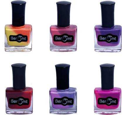 BEROMT Temperature Color Changing Nail polish Combo of 6 Multicolor