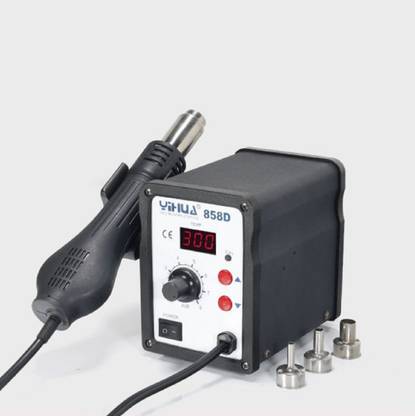 YIHUA 858D Hot Air Rework Station With Nozzles Digital SMD Rework Station Hot Air Heat Gun With Nozzles Set Soldering Station 650 W Temperature Controlled
