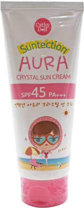 CATHY DOLL Sunscreen - SPF 50 PA++++ Suntection Auro Crystal Sun Cream SPF45