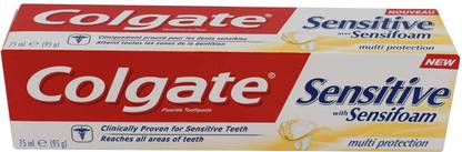 Colgate Sensitive with Sensifoam Fluoride Tooth Paste - 75ml Toothpaste
