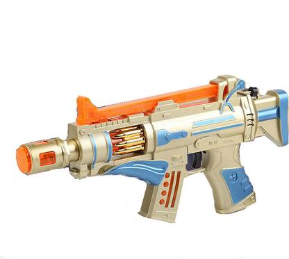 Shanaya Beautiful Gun With Lights, Vibration & Realistic Firing Sound Toy Gun For Kids - Multicolor Guns & Darts