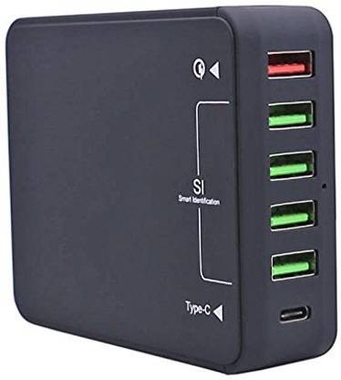microware Quick Charger 3.0 Type C 6 port USB Hub Wall charger Qualcomm QC3.0 Auto Travel USB CHARGER USB Charger