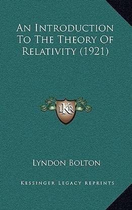 An Introduction to the Theory of Relativity (1921)