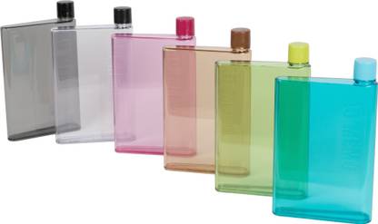 SHOPO Portable Reusable Slim A5 Size Notebook Water Bottles(Set of 6) 420 ml Bottle