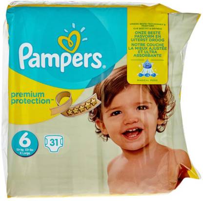 Pampers Premium Protection Diapers (Size 6) 31Pc (15+Kg) - L