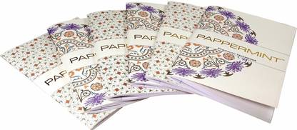 PAPPERMINT Glossy Cover, Gold Foil Printing, High Quality Sheets, 140 Pages, Single Line A4 Notebook Single 140 Pages