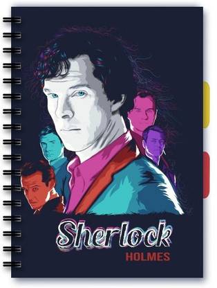 Posterskart Sherlock Holmes Art Notebook A5 Ruled A5 Notebook Ruled 200 Pages